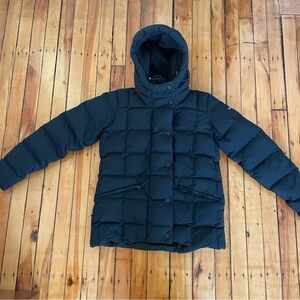 Black Colombia puffer jacket with hood